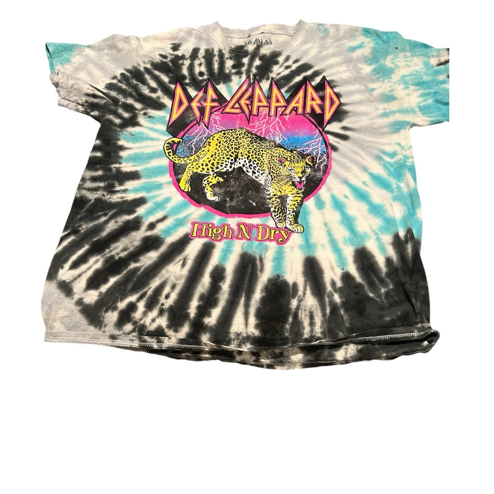 Vintage Def Leppard Tie Dye Graphic Tee